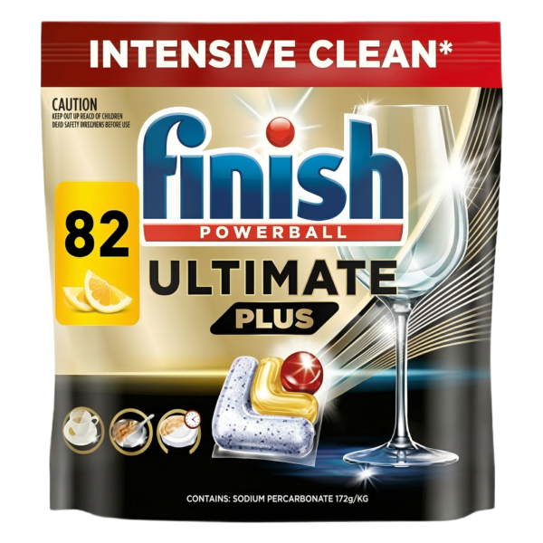 Finish Ultimate Plus Dishwashing Tablets Lemon 82 Pack